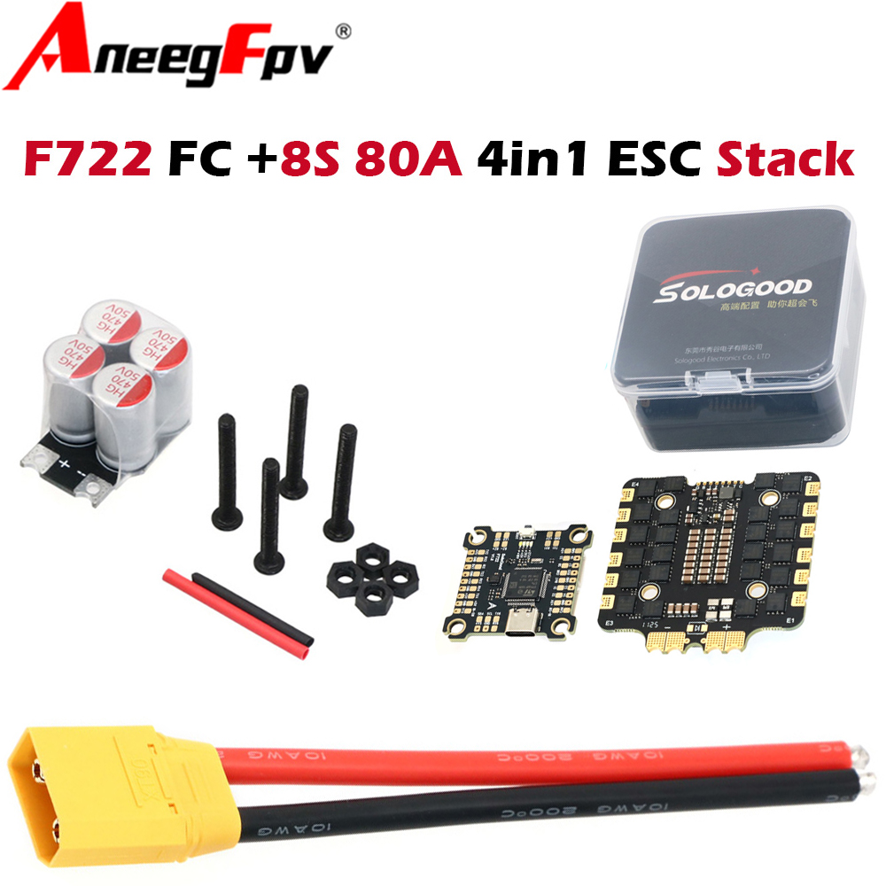 SoloGood F722 F7 6S Flight Con - огляд і ціна Speedybee F405 V4 Bls 55A Stack