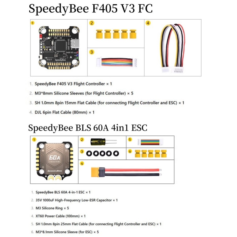 SpeedyBee F4 F405 V4 55A BLS 3 - огляд і ціна Speedybee F405 V4 Bls 55A Stack